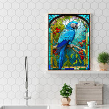 Load image into Gallery viewer, Diamond Painting - Full Round - blue parrot glass painting (30*40CM)
