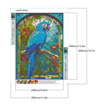 Load image into Gallery viewer, Diamond Painting - Full Round - blue parrot glass painting (30*40CM)
