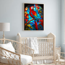 Load image into Gallery viewer, Diamond Painting - Full Round - blue parrot glass painting (30*40CM)
