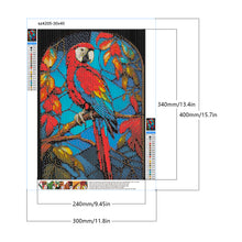Load image into Gallery viewer, Diamond Painting - Full Round - blue parrot glass painting (30*40CM)
