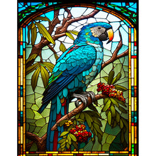 Load image into Gallery viewer, Diamond Painting - Full Round - blue parrot glass painting (30*40CM)

