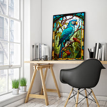 Load image into Gallery viewer, Diamond Painting - Full Round - blue parrot glass painting (30*40CM)
