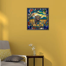 Load image into Gallery viewer, Diamond Painting - Full Round - stained glass cow (30*30CM)

