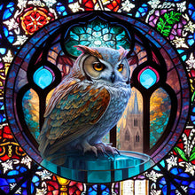 Load image into Gallery viewer, Diamond Painting - Full Round - stained glass owl (30*30CM)
