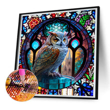 Load image into Gallery viewer, Diamond Painting - Full Round - stained glass owl (30*30CM)
