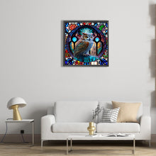 Load image into Gallery viewer, Diamond Painting - Full Round - stained glass owl (30*30CM)
