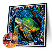 Load image into Gallery viewer, Diamond Painting - Full Round - Stained Glass Turtle (30*30CM)
