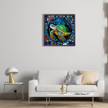 Load image into Gallery viewer, Diamond Painting - Full Round - Stained Glass Turtle (30*30CM)
