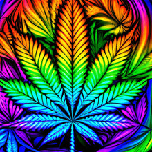 Load image into Gallery viewer, Diamond Painting - Full Round - marijuana leaf (30*30CM)
