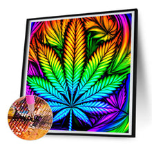 Load image into Gallery viewer, Diamond Painting - Full Round - marijuana leaf (30*30CM)
