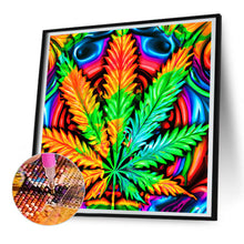 Load image into Gallery viewer, Diamond Painting - Full Round - marijuana leaf (30*30CM)
