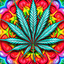 Load image into Gallery viewer, Diamond Painting - Full Round - marijuana leaf (30*30CM)
