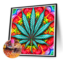 Load image into Gallery viewer, Diamond Painting - Full Round - marijuana leaf (30*30CM)
