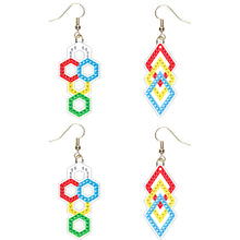 Load image into Gallery viewer, DIY 2 Pairs Special Shaped Double Sided Diamond Painting Earrings (RZ039)
