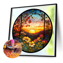 Load image into Gallery viewer, Diamond Painting - Full Round - Sunset and sunflowers (30*30CM)
