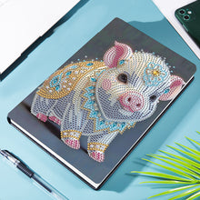 Load image into Gallery viewer, 5D Diamond Mosaic Notebook 50 Pages DIY Art Craft A5 Journal Hand Chinese Zodiac
