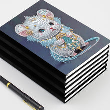 Load image into Gallery viewer, 5D Diamond Mosaic Notebook 50 Pages DIY Art Craft A5 Journal Hand Chinese Zodiac
