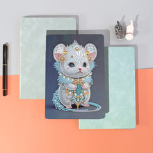 Load image into Gallery viewer, 5D Diamond Mosaic Notebook 50 Pages DIY Art Craft A5 Journal Hand Chinese Zodiac
