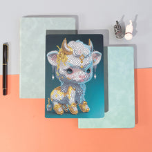 Load image into Gallery viewer, 5D Diamond Mosaic Notebook 50 Pages DIY Art Craft A5 Journal Hand Chinese Zodiac
