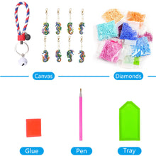 Load image into Gallery viewer, 8pcs 5D Diamond Art Key Rings Art Craft DIY Special-shaped Drill Gifts (GJ038)
