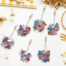 Load image into Gallery viewer, 6pcs 5D Diamond Art Key Rings Art Craft DIY Special-shaped Drill Gifts (GJ063)
