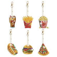 Load image into Gallery viewer, 6pcs 5D Diamond Art Key Rings Art Craft DIY Special-shaped Drill Gifts (GJ065)
