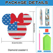 Load image into Gallery viewer, DIY Diamond Painting Coasters Kit Anti Slip Coasters Cartoon Mickey Cup Coasters
