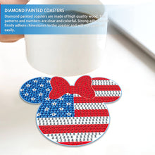 Load image into Gallery viewer, DIY Diamond Painting Coasters Kit Anti Slip Coasters Cartoon Mickey Cup Coasters
