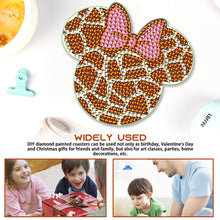 Load image into Gallery viewer, DIY Diamond Painting Coasters Kit Anti Slip Coasters Cartoon Mickey Cup Coasters
