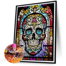 Load image into Gallery viewer, Diamond Painting - Full Round - skull glass painting (30*40CM)
