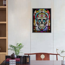 Load image into Gallery viewer, Diamond Painting - Full Round - skull glass painting (30*40CM)
