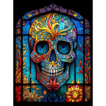 Load image into Gallery viewer, Diamond Painting - Full Round - skull glass painting (30*40CM)
