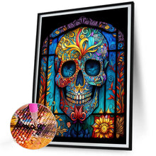 Load image into Gallery viewer, Diamond Painting - Full Round - skull glass painting (30*40CM)
