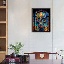 Load image into Gallery viewer, Diamond Painting - Full Round - skull glass painting (30*40CM)
