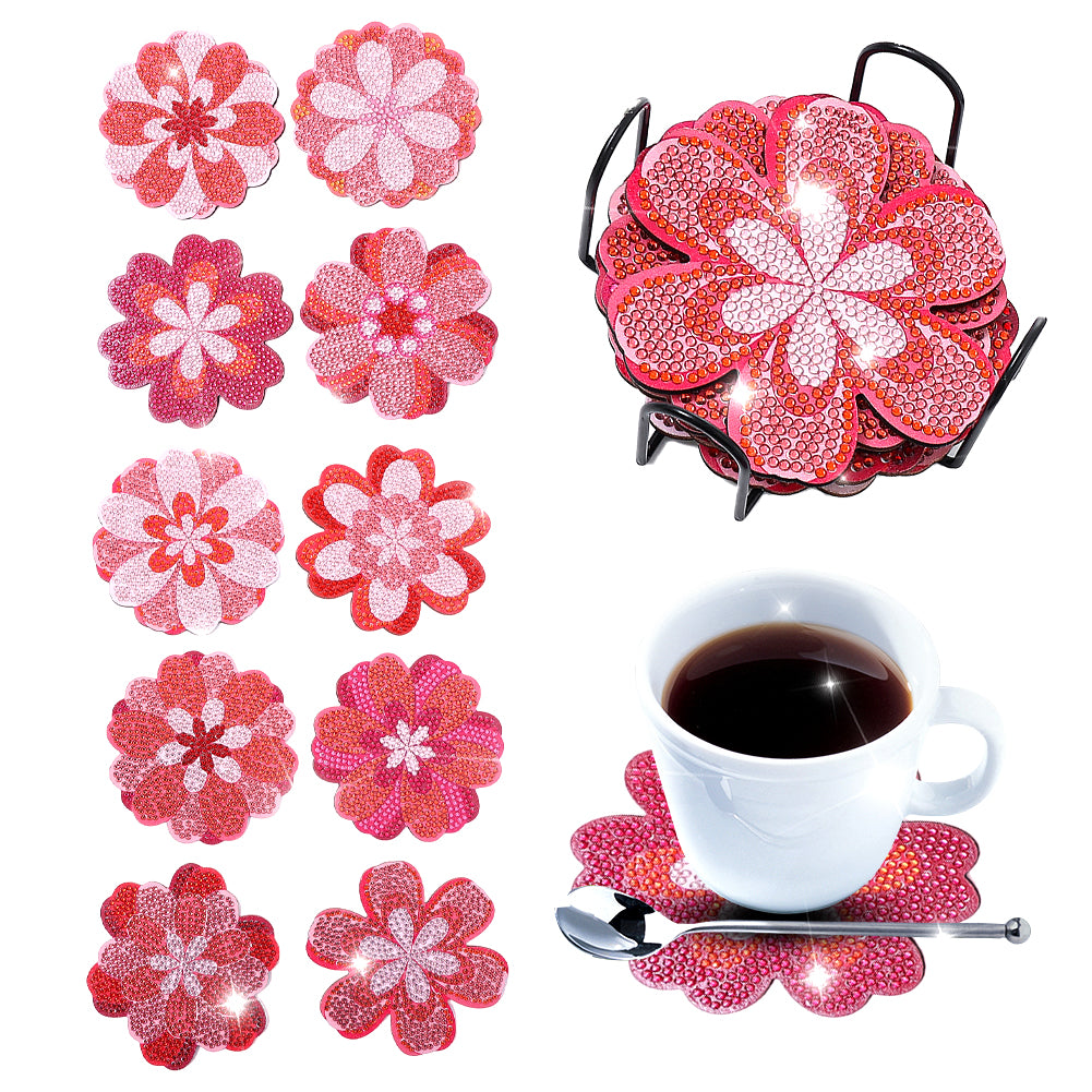DIY Crystal Drink Coasters Ornament Cup Coasters for Adults Kids (AA1198)