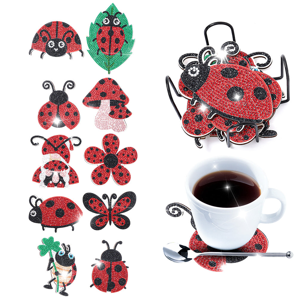 DIY Crystal Drink Coasters Ornament Cup Coasters for Adults Kids (AA1509)