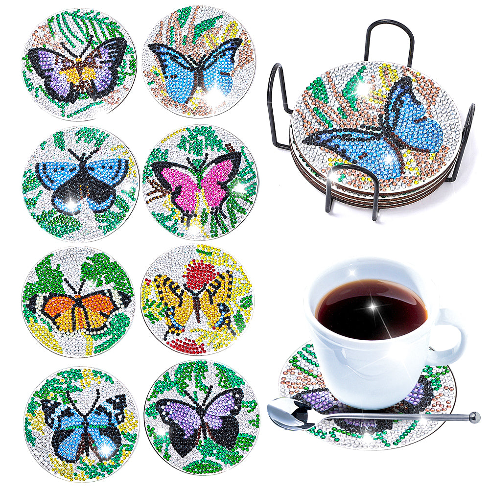 DIY Crystal Drink Coasters Ornament Cup Coasters for Adults Kids (AA1513)