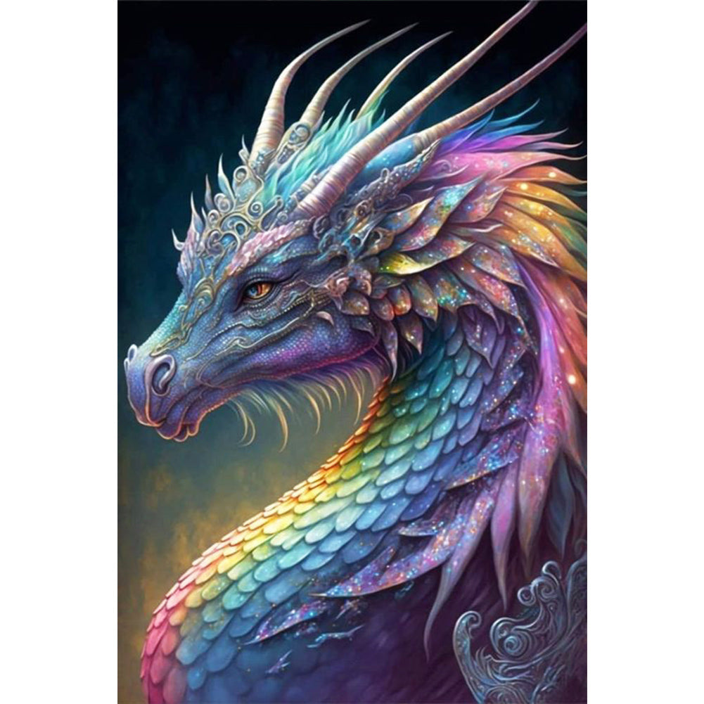 Diamond Painting - Full Square - Rainbow Dragonscale Dragon (50*75CM)