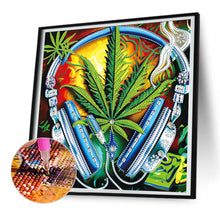 Load image into Gallery viewer, Diamond Painting - Partial Special Shaped - marijuana leaf (30*30CM)
