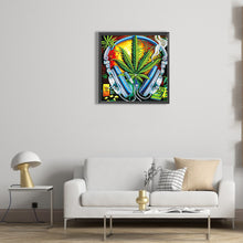 Load image into Gallery viewer, Diamond Painting - Partial Special Shaped - marijuana leaf (30*30CM)
