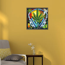 Load image into Gallery viewer, Diamond Painting - Partial Special Shaped - marijuana leaf (30*30CM)
