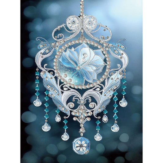 Diamond Painting - Partial Special Shaped - blue water drop pendant (30*40CM)
