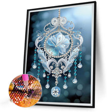 Load image into Gallery viewer, Diamond Painting - Partial Special Shaped - blue water drop pendant (30*40CM)
