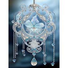 Load image into Gallery viewer, Diamond Painting - Partial Special Shaped - blue water drop pendant (30*40CM)
