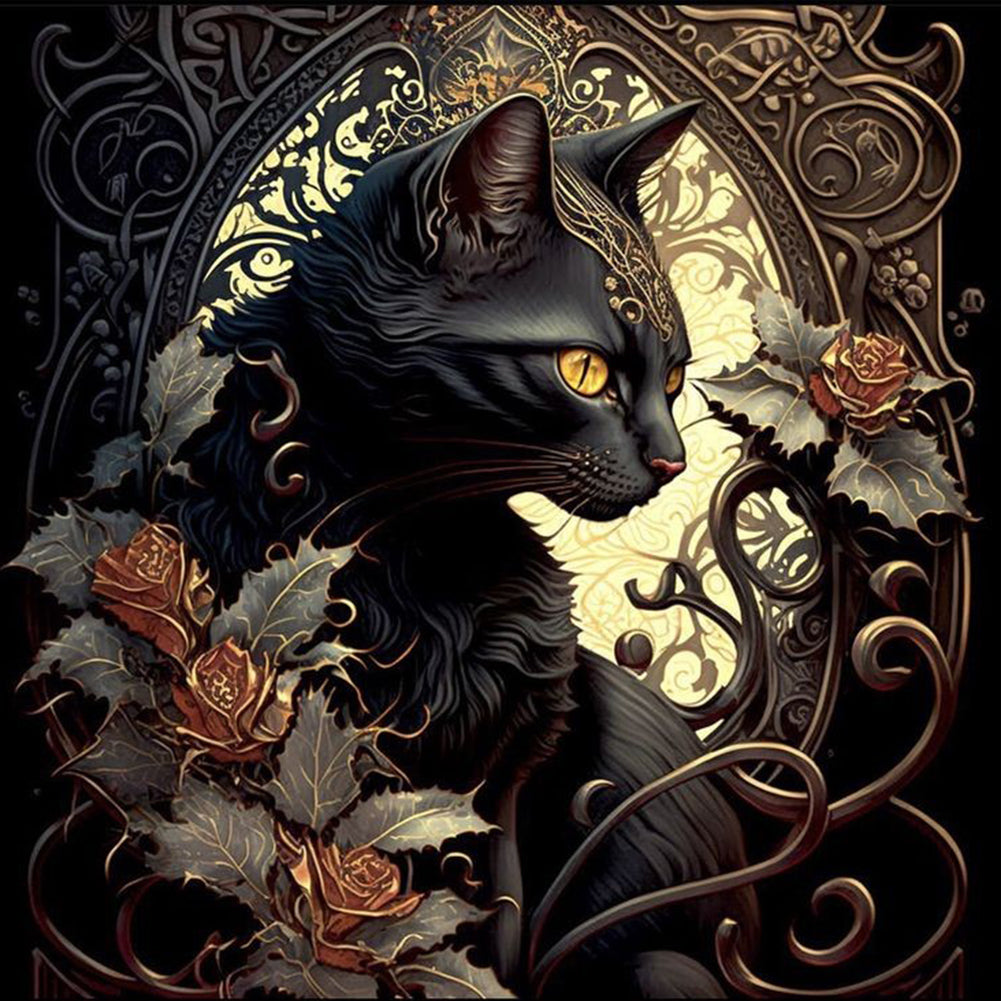 Diamond Painting - Full Round - metal cat (30*30CM)
