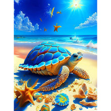 Load image into Gallery viewer, Diamond Painting - Full Round - beach turtle (30*40CM)
