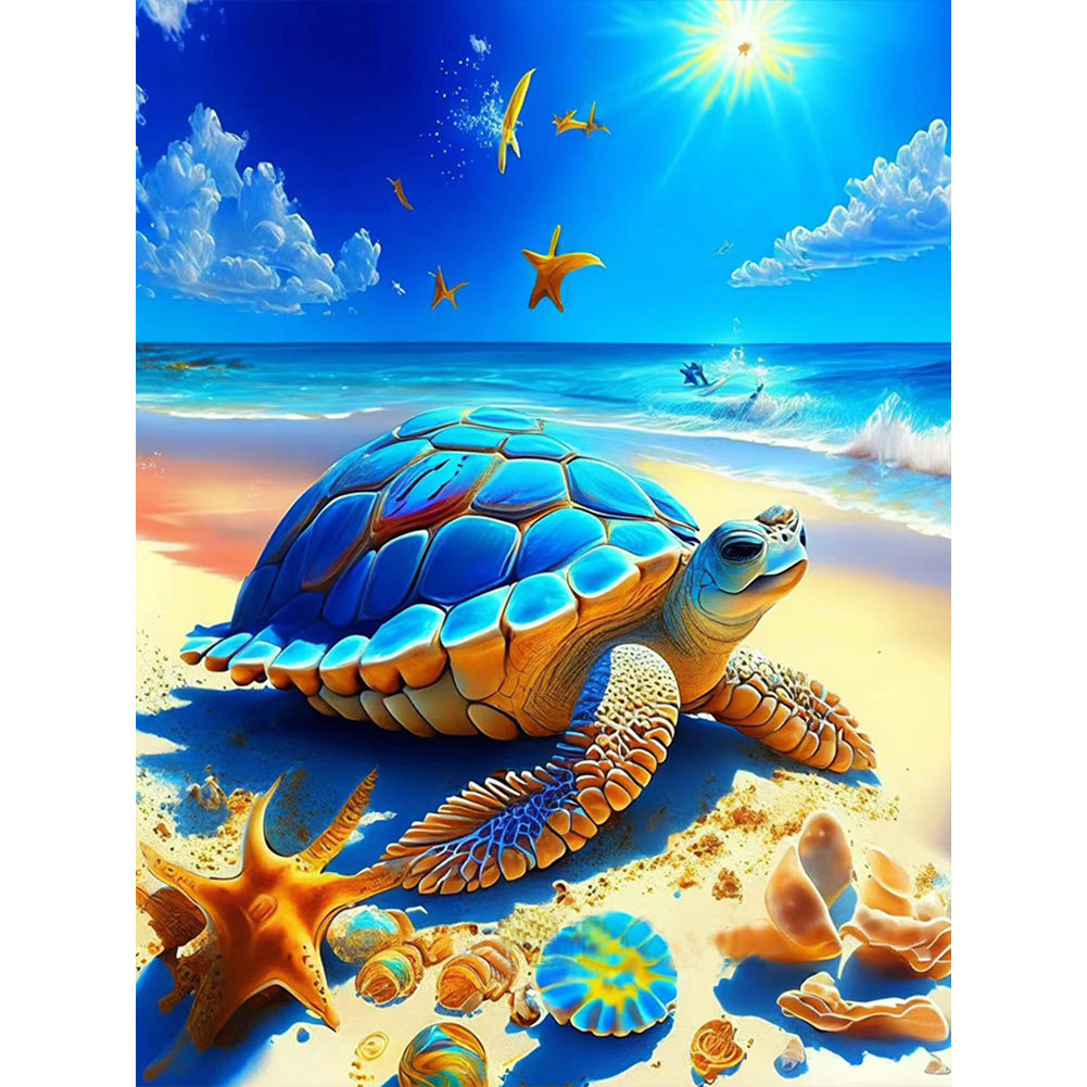 Diamond Painting - Full Round - beach turtle (30*40CM)