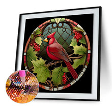 Load image into Gallery viewer, Diamond Painting - Full Round - round card glass cardinal (30*30CM)
