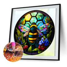 Load image into Gallery viewer, Diamond Painting - Full Round - round plate glass bee (30*30CM)

