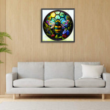 Load image into Gallery viewer, Diamond Painting - Full Round - round plate glass bee (30*30CM)
